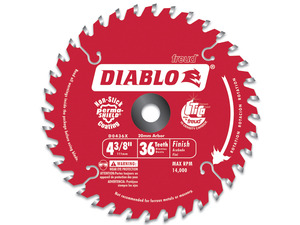 Freud D0436X 4-3/8" Hi-Density 36 Tooth Diablo® Cordless Trim Saw Blade