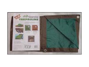 Dry Top Tarpaulins 11020 10' X 20' Brown & Green Dry Top Reversible Polyethylene Tarp Dry Top Tarpaulins 11020 10' X 20' Brown & Green Dry Top Reversible Polyethylene Tarp