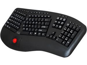 Adesso WKB-3500UB 2.4 GHz RF Tru-Form Ergonomic Wireless trackball keyboard with 13 windows multimedia hotkeys Adesso WKB-3500UB 2.4 GHz RF Tru-Form Ergonomic Wireless trackball keyboard with 13 windows multimedia hotkeys