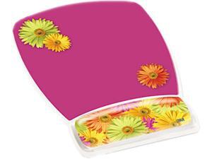 Gel Mouse Pad w/Wrist Rest Nonskid Plastic Base 6-3/4 x 9-1/8 Daisy Design Gel Mouse Pad w/Wrist Rest Nonskid Plastic Base 6-3/4 x 9-1/8 Daisy Design