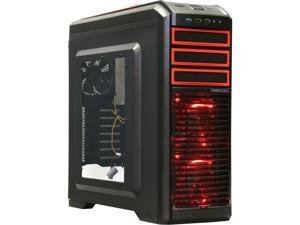 DEEPCOOL KENDOMEN Red ATX Mid Tower Computer case Preinstalled 5 Cooling Fans With Side Window Support 240mm Water Cooling Installation at Top