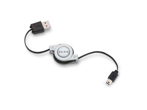 Belkin F3U138v03-RTC 2.6 ft. 5-Pin Mini-B Retractable Hi-Speed USB 2.0 Cable
