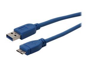 Coboc U3-AM-MICROBM-6-BL 6ft SuperSpeed 5Gbps USB 3.0 A Male to Micro B Male Cable,Nickel Plated,Blue,M-M Coboc U3-AM-MICROBM-6-BL 6ft SuperSpeed 5Gbps USB 3.0 A Male to Micro B Male Cable,Nickel Plated,Blue,M-M