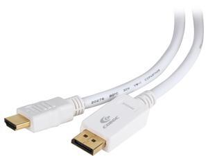 Coboc DP2HD4K-10-WH 10ft White Color DisplayPort V1.2 to HDMI Passive Video Adapter Converter w/Audio - DP to HDMI - 4K x 2K Coboc DP2HD4K-10-WH 10ft White Color DisplayPort V1.2 to HDMI Passive Video Adapter Converter w/Audio - DP to HDMI - 4K x 2K