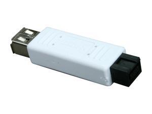 Rosewill RAD-RU-IEEE800-9P-6P - FireWire 400 6-Pin Female to FireWire 800 9-Pin Male Adapter for PCs & Macs Rosewill RAD-RU-IEEE800-9P-6P - FireWire 400 6-Pin Female to FireWire 800 9-Pin Male Adapter for PCs & Macs