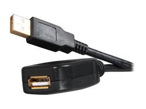 Rosewill RCAB-11008 32 ft. Black USB2.0 Active Extension Cable Supports Windows 7, Gold Plated, Black Rosewill RCAB-11008 32 ft. Black USB2.0 Active Extension Cable Supports Windows 7, Gold Plated, Black