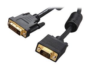 Rosewill RCDV-11008 - Black 15-Foot DVI-I Male to VGA Male Cable Rosewill RCDV-11008 - Black 15-Foot DVI-I Male to VGA Male Cable