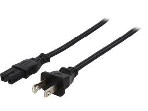 Rosewill RCPC-14018 - 10-Foot 18 AWG 2-Slot AC Power Cord / Cable for Laptops & Notebooks (C7/1-15P) - Black Rosewill RCPC-14018 - 10-Foot 18 AWG 2-Slot AC Power Cord / Cable for Laptops & Notebooks (C7/1-15P) - Black