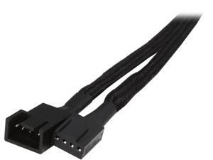Silverstone CPF03 Black Sleeved PWM Fan Power Extension Cable Silverstone CPF03 Black Sleeved PWM Fan Power Extension Cable