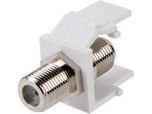 C2G 03824 Snap-In F-Type F/F Keystone Insert Module - White C2G 03824 Snap-In F-Type F/F Keystone Insert Module - White
