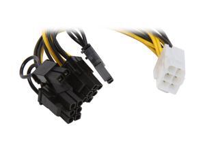 Athena Power CABLE-YPCIE628 6" PCIE 6 pin "Y" Split to Two PCIE 2.0 8(6+2) pin Cable Athena Power CABLE-YPCIE628 6" PCIE 6 pin "Y" Split to Two PCIE 2.0 8(6+2) pin Cable