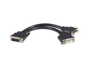 StarTech DMSDVIDVI1 Black 8" Connector A: DMS /LFH59 Male  Connector B: DVI-I Dual Link Female M-F LFH 59 Male to Dual Female ...
