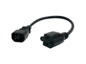 StarTech Model PAC100 1 ft. Computer Power Cord Male to Female StarTech Model PAC100 1 ft. Computer Power Cord Male to Female
