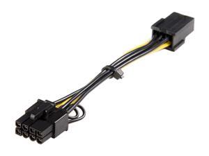 StarTech PCIEX68ADAP 6" PCI Express 6 pin to 8 pin Power Adapter Cable F-M StarTech PCIEX68ADAP 6" PCI Express 6 pin to 8 pin Power Adapter Cable F-M