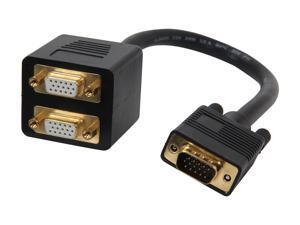 StarTech VGASPL1VV 1 ft. VGA to 2x VGA Video Splitter Cable - M/F StarTech VGASPL1VV 1 ft. VGA to 2x VGA Video Splitter Cable - M/F