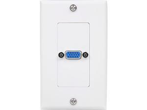 StarTech VGAPLATE Single Outlet 15-Pin Female VGA Wall Plate - White StarTech VGAPLATE Single Outlet 15-Pin Female VGA Wall Plate - White