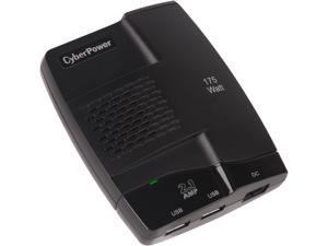 CyberPower CPS175S2U Mobile Power Inverter 175W with 2.1A USB Charger - Slim Line Design CyberPower CPS175S2U Mobile Power Inverter 175W with 2.1A USB Charger - Slim Line Design
