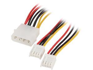 KINGWIN ML-04 4 Pin Molex(M) to 2 x 4 Pin Floppy(F) Power Adapter Cable KINGWIN ML-04 4 Pin Molex(M) to 2 x 4 Pin Floppy(F) Power Adapter Cable