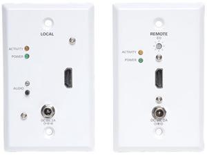 Tripp Lite HDMI Over Cat5/Cat6 Extender Kit, Extended Range Wallplate Transmitter & Receiver for Video & Audio, 1080p at 60Hz (B126-1A1-WP) Tripp Lite HDMI Over Cat5/Cat6 Extender Kit, Extended Range Wallplate Transmitter & Receiver for Video & Audio, 1080p at 60Hz (B126-1A1-WP)