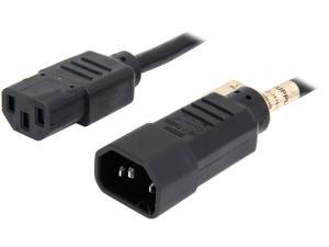 Tripp Lite Model P004-001 1 ft. Black 18AWG SJT, 10A, 100-250V IEC-320-C14 to IEC-320-C13 Power Cord M-F Tripp Lite Model P004-001 1 ft. Black 18AWG SJT, 10A, 100-250V IEC-320-C14 to IEC-320-C13 Power Cord M-F