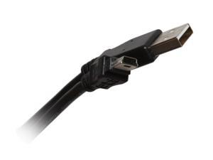 BYTECC USB2-10MIN 10 ft. Black USB 2.0 Type A Male to Mini B Male Cable BYTECC USB2-10MIN 10 ft. Black USB 2.0 Type A Male to Mini B Male Cable