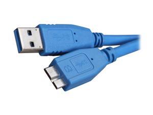 BYTECC USB3-1M-A/MICRO 3 Feet Blue USB 3.0 Male to Micro B Male Cable BYTECC USB3-1M-A/MICRO 3 Feet Blue USB 3.0 Male to Micro B Male Cable