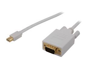 BYTECC Model MDPVGA-06 6 ft. Mini Display Port to VGA Cable M-M BYTECC Model MDPVGA-06 6 ft. Mini Display Port to VGA Cable M-M