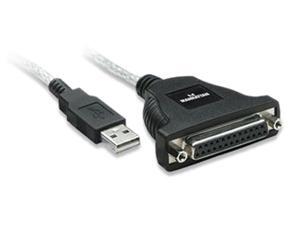 MANHATTAN Model 336581 6 ft. Full Speed USB to Parallel Printer Converter M-F MANHATTAN Model 336581 6 ft. Full Speed USB to Parallel Printer Converter M-F