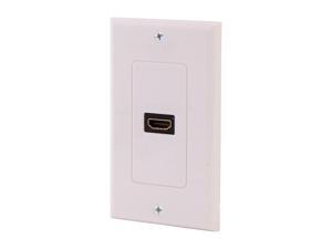 StarTech HDMIPLATE Single Outlet Female HDMI® Wall Plate -White StarTech HDMIPLATE Single Outlet Female HDMI® Wall Plate -White