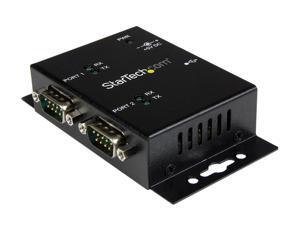 StarTech ICUSB2322I 2 Port Industrial Wall Mountable USB to Serial Adapter Hub with DIN Rail Clips StarTech ICUSB2322I 2 Port Industrial Wall Mountable USB to Serial Adapter Hub with DIN Rail Clips
