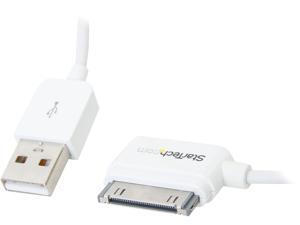 StarTech USB2ADC1ML White USB Left Angle Cable for iPhone / iPod / iPad with Stepped Connector StarTech USB2ADC1ML White USB Left Angle Cable for iPhone / iPod / iPad with Stepped Connector