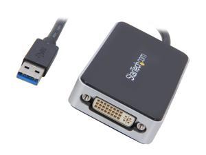 StarTech USB32DVIEH USB 3.0 to DVI External Video Card Multi Monitor Adapter with 1-Port USB Hub - 1920 x 1200 StarTech USB32DVIEH USB 3.0 to DVI External Video Card Multi Monitor Adapter with 1-Port USB Hub - 1920 x 1200