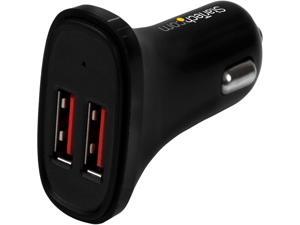 StarTech USB2PCARBKS Black Dual-Port USB Car Charger - 24W/4.8A StarTech USB2PCARBKS Black Dual-Port USB Car Charger - 24W/4.8A
