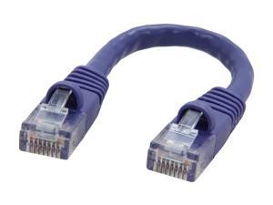 Coboc CY-CAT6-0.5-PR 0.5ft. (6in.) 24AWG Snagless Cat 6 Purple Color 550MHz UTP Ethernet Stranded Copper Patch cord /Molded Network lan Cable Coboc CY-CAT6-0.5-PR 0.5ft. (6in.) 24AWG Snagless Cat 6 Purple Color 550MHz UTP Ethernet Stranded Copper Patch cord /Molded Network lan Cable