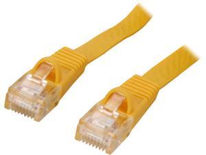 Coboc CY-CAT5E-20-Yellow 20ft. 30AWG Cat 5E Yellow Color 350MHz UTP Flat Ethernet Stranded Copper Patch cord /Molded Network lan Cable Coboc CY-CAT5E-20-Yellow 20ft. 30AWG Cat 5E Yellow Color 350MHz UTP Flat Ethernet Stranded Copper Patch cord /Molded Network lan Cable