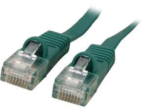 Coboc CY-CAT6-10-Green 10ft. 32AWG Cat 6 Green Color 550MHz UTP Flat Ethernet Stranded Copper Patch cord /Molded Network lan Cable Coboc CY-CAT6-10-Green 10ft. 32AWG Cat 6 Green Color 550MHz UTP Flat Ethernet Stranded Copper Patch cord /Molded Network lan Cable