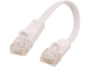 Coboc CY-CAT6-0.5-White 0.5ft.(6in.) 32AWG Cat 6 White Color 550MHz UTP Flat Ethernet Stranded Copper Patch cord /Molded Network lan Cable Coboc CY-CAT6-0.5-White 0.5ft.(6in.) 32AWG Cat 6 White Color 550MHz UTP Flat Ethernet Stranded Copper Patch cord /Molded Network lan Cable