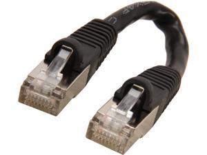 Coboc CY-CAT7-0.5- Black 0.5ft.(6in.) 26AWG Snagless Cat 7 Black Color 600MHz SSTP(PIMF) Shielded Ethernet Stranded Copper Patch cord /Molded Network lan Cable Coboc CY-CAT7-0.5- Black 0.5ft.(6in.) 26AWG Snagless Cat 7 Black Color 600MHz SSTP(PIMF) Shielded Ethernet Stranded Copper Patch cord /Molded Network lan Cable