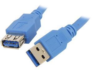 Coboc CY-U3-AAMF-1.5-BL 1.5ft SuperSpeed 5Gbps USB 3.0  A Male to A Female Extension Cable,Gold Plated,Blue,M-F