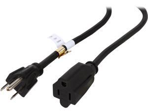 Coboc PW-18515PR-6-BK 6ft 16AWG Outlet Saver Power Extension Cord (NEMA 5-15P to NEMA 5-15R), Black Coboc PW-18515PR-6-BK 6ft 16AWG Outlet Saver Power Extension Cord (NEMA 5-15P to NEMA 5-15R), Black