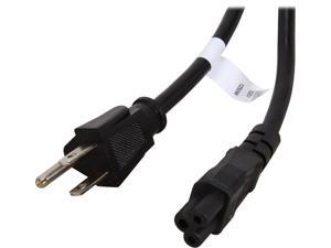 Coboc PW-18C5515P-6-BK 6ft 18AWG 3-Slot Mickey Mouse Power Cord for Laptop/Notebook (NEMA 5-15P to IEC320C5),Black Coboc PW-18C5515P-6-BK 6ft 18AWG 3-Slot Mickey Mouse Power Cord for Laptop/Notebook (NEMA 5-15P to IEC320C5),Black