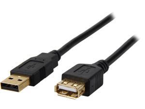 Coboc CL-U2-AAMF-3-BK 3ft High Speed USB 2.0 A Male to A Female Extension Cable,Gold Plated,Black Coboc CL-U2-AAMF-3-BK 3ft High Speed USB 2.0 A Male to A Female Extension Cable,Gold Plated,Black