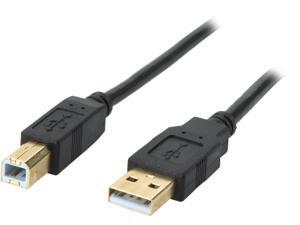 Coboc CL-U2-ABMM-15-BK 15ft High Speed USB 2.0 A Male to B Male Cable,Gold Plated,Black Coboc CL-U2-ABMM-15-BK 15ft High Speed USB 2.0 A Male to B Male Cable,Gold Plated,Black