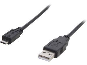 Coboc U2-A2MICROB-3-BK 3 ft. Black Black High speed USB2.0 A Male to Micro B Male (5-Pin ) Cable Coboc U2-A2MICROB-3-BK 3 ft. Black Black High speed USB2.0 A Male to Micro B Male (5-Pin ) Cable
