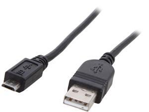Coboc U2-A2MICROB-6-BK 6 ft. Black High speed USB 2.0 A Male to Micro B Male (5-Pin) Cable Coboc U2-A2MICROB-6-BK 6 ft. Black High speed USB 2.0 A Male to Micro B Male (5-Pin) Cable