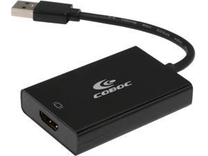 Coboc AD-U32HD-6-BK 7 inch Black color USB 3.0 to HDMI External Video Card Adapter- USB to Display Graphics Converter– 1920x1200/1080P Coboc AD-U32HD-6-BK 7 inch Black color USB 3.0 to HDMI External Video Card Adapter- USB to Display Graphics Converter– 1920x1200/1080P