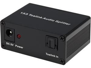 Coboc AUD-OPSPL1X3 Powered 3 Way SPDIF TOSLINK Digital Optical Audio 1x3 Amplified Splitter (One Input to 3 Outputs) Coboc AUD-OPSPL1X3 Powered 3 Way SPDIF TOSLINK Digital Optical Audio 1x3 Amplified Splitter (One Input to 3 Outputs)