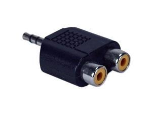 QVS CC399MFA Mini-Stereo Male to Two RCA Female Speaker Adapter QVS CC399MFA Mini-Stereo Male to Two RCA Female Speaker Adapter