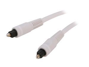 Nippon Labs White 6 ft. Pro A/V Premium Toslink Digital Optical SPDIF Audio Cable 6ft Male/ Male in White Color Model PT-6W 6 feet Nippon Labs White 6 ft. Pro A/V Premium Toslink Digital Optical SPDIF Audio Cable 6ft Male/ Male in White Color Model PT-6W 6 feet