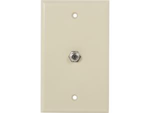 Nippon Labs WP-F1IV Wall Plate with F Connector 1 Port, Ivory Color Nippon Labs WP-F1IV Wall Plate with F Connector 1 Port, Ivory Color
